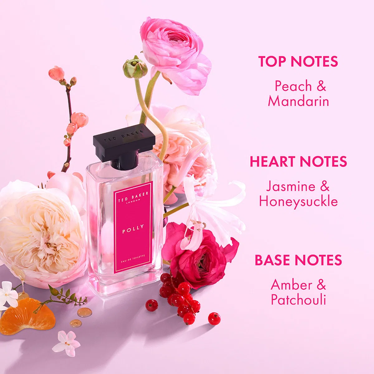 Ted Baker Miniatures Handtaschen-Geschenkset für Damen, 3 x 15 ml Eau de Toilette Elodie, Polly und Kasia, fruchtig-blumige und bernsteinfarbene Miniaturen in einer Deluxe-Handtaschenbox