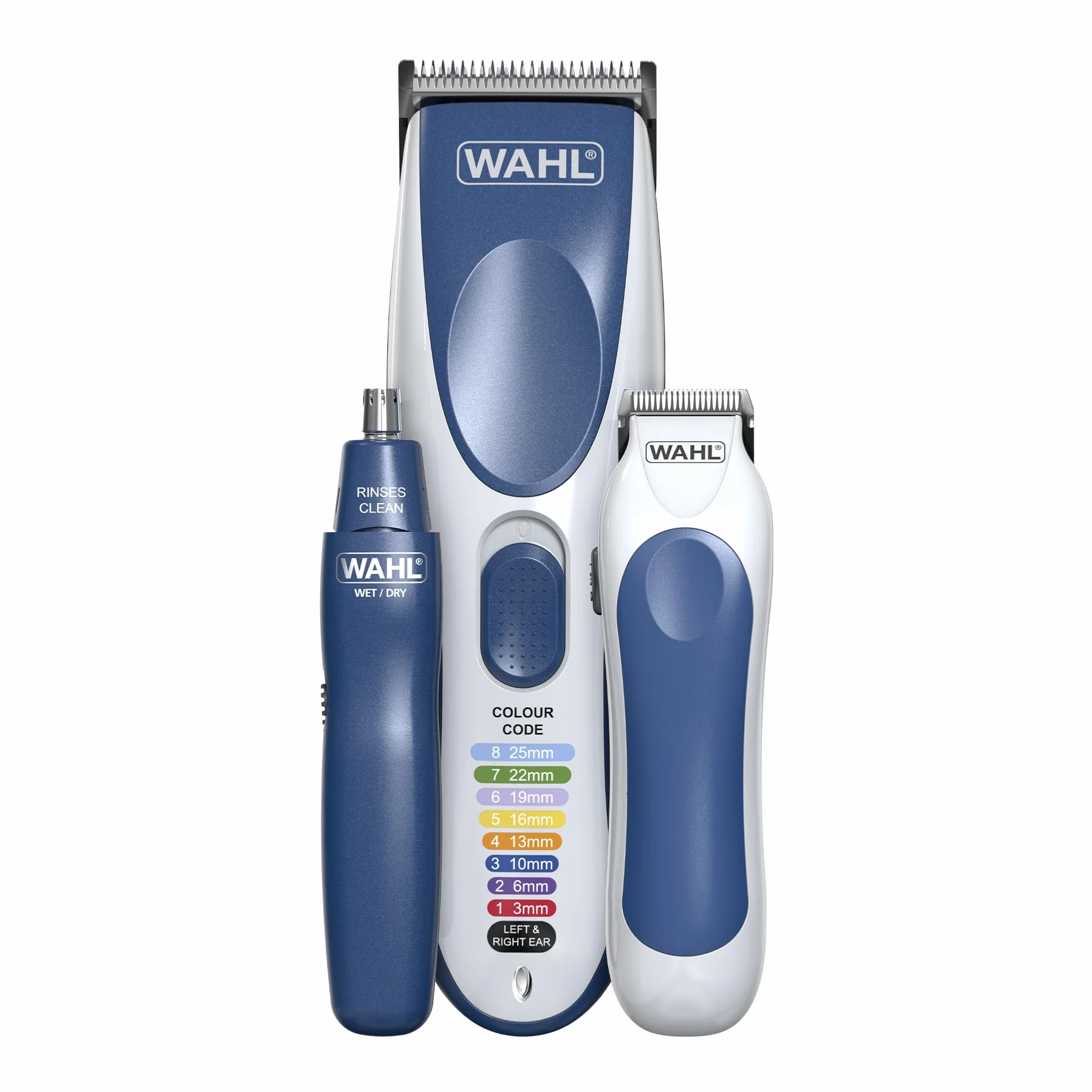 Wahl Color Pro Combo 3in1, Haarschneider für Männer, Familien-Haarschneideset, Kopfrasierer, Herren-Haarschneider mit Barttrimmer, Nasentrimmer, Personal Trimmers, Grooming Kit
