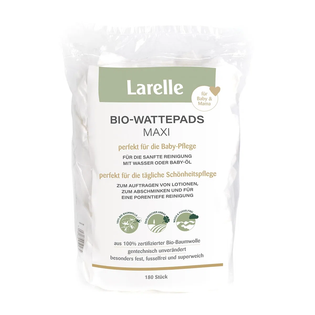 Bio-Wattepads Maxi 1080 Stück für Mama & Baby
