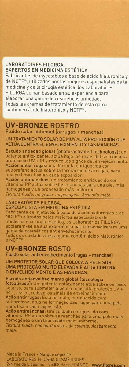 Uv-Bronze Face Spf50+ 40 Ml