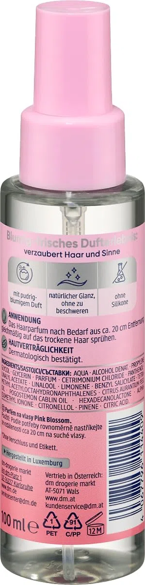 Balea 3er-Set Haarparfum: PINK BLOSSOM pudrig-blumiger Haarduft, verleiht dem Haar natürlichen Glanz ohne zu beschweren, 100 ml + HONOLULU VIBES tropischer Duft für jeden Haartyp, 2 x 100 ml (300 ml)
