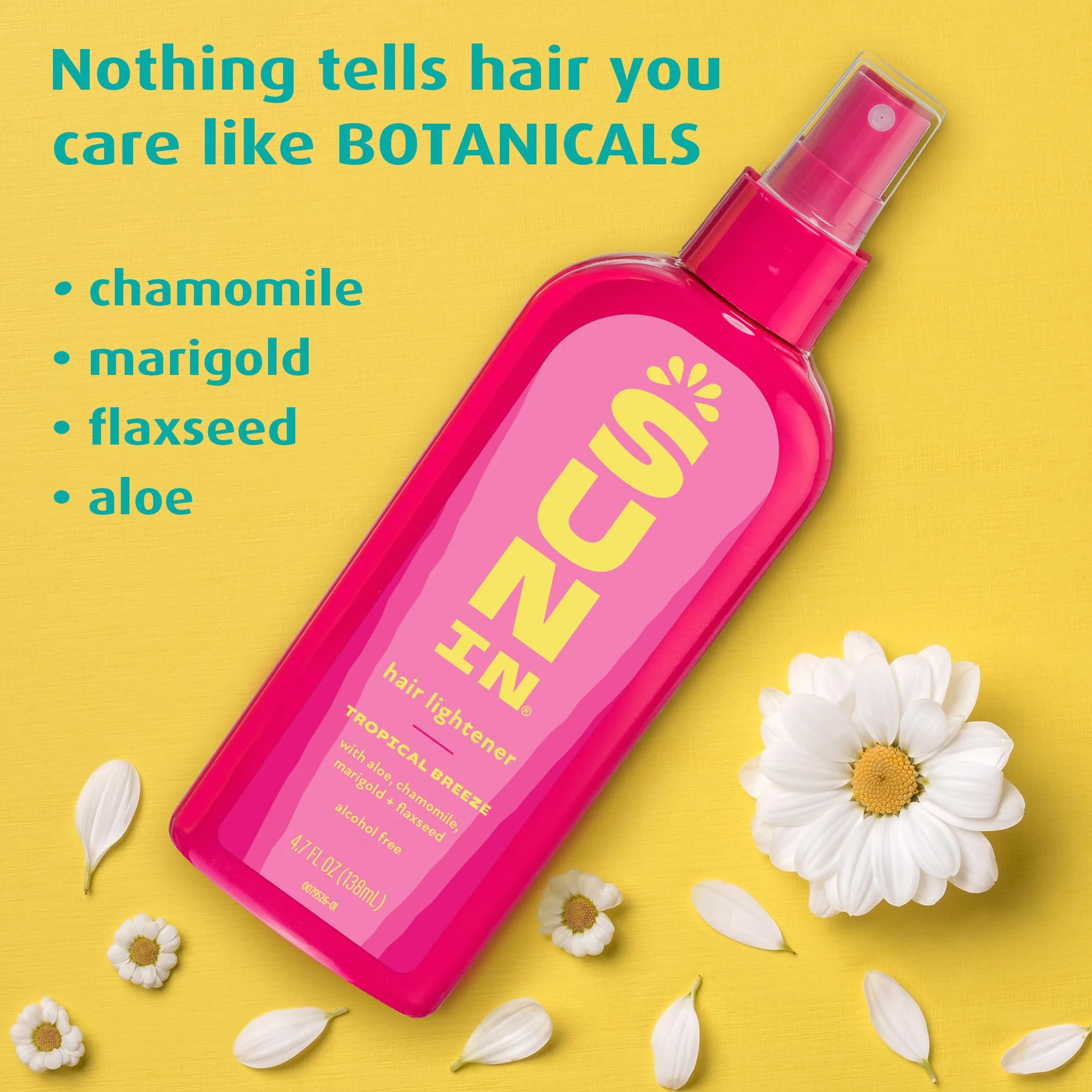 Sun In Tropical Breeze Haaraufheller - Aufhellungsspray für blondes und dunkles Haar - Sanftes Haare Aufhellen mit Aloe & Kamille - Haarpflege alkoholfrei, parabenfrei - 1-Pack, 138mL