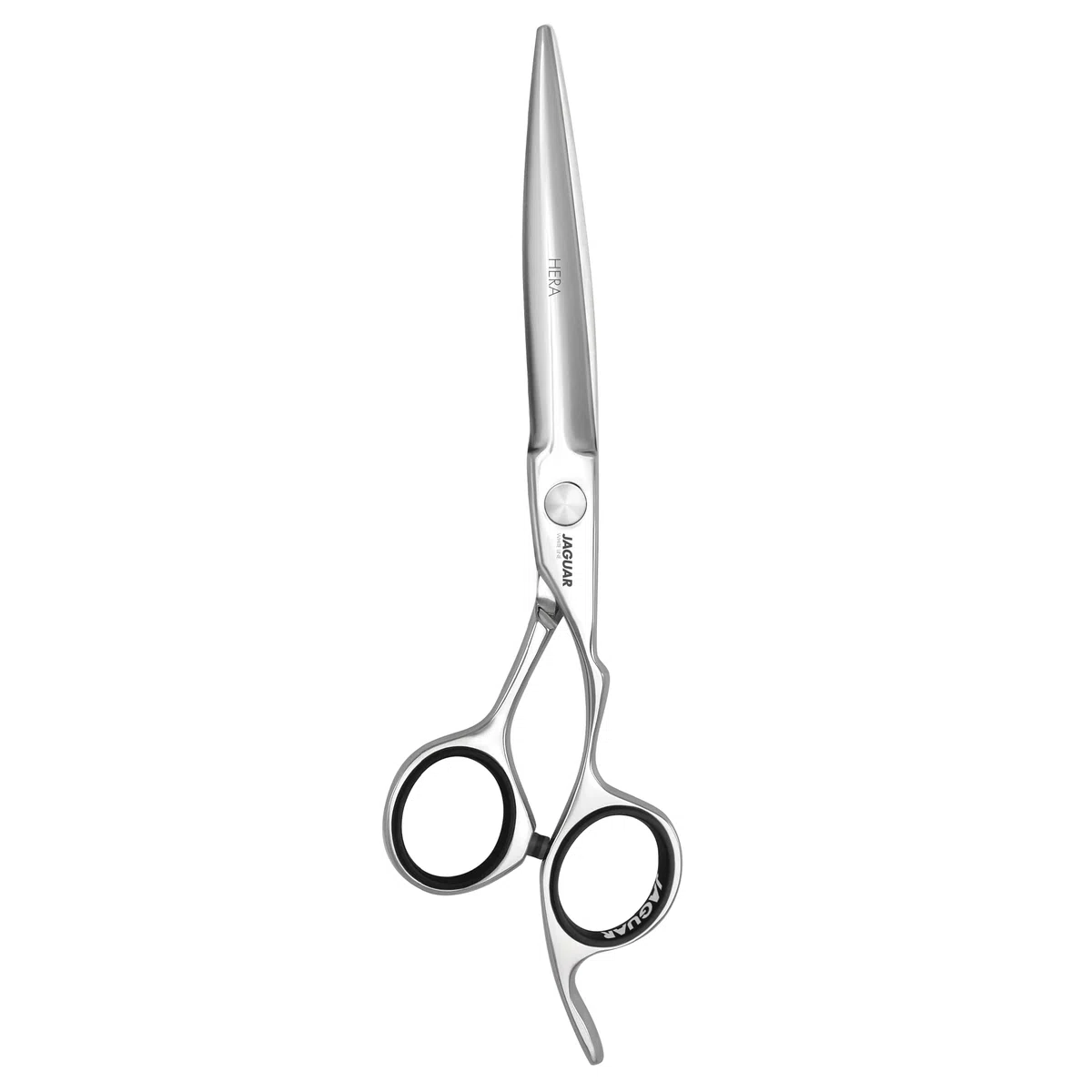 JAGUAR Haarschere HERA 6.25“ | ergonomische Griffstellung | Friseurschere im Crane-Design | angeschmiedeter Fingerhaken und abgerundetes Dolchblatt | poliert | Made in Germany