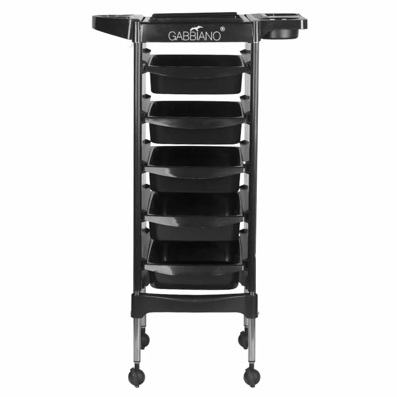 Gabbiano fx11-5 Friseurwagen Arbeitswagen Rollwagen Kosmetikwagen schwarz