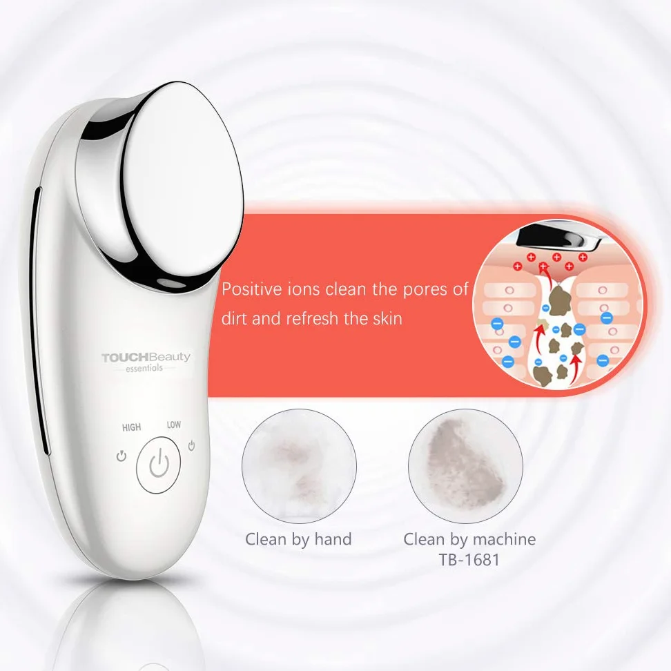 TOUCHBeauty Ultraschall-Gesichtsmassage, Gesichtsliftinggerät, ionische Gesichtsmassage Vibrationstiefenreinigung Anti-Falten, Gesichtsmassagegerät zur Hautpflege Gesichtsreiniger AG-1681A