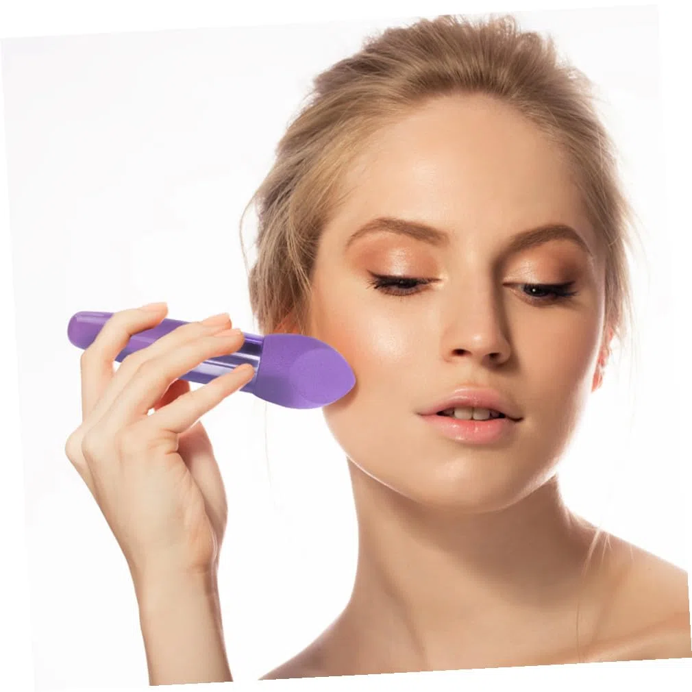 Tofficu Make Up Schwämme für Nass und Trocken Make Up 6 Stück in Stiftform aus Latex Tragbare Kosmetikschwämme Geeignet für Täglichen und Professionellen Gebrauch