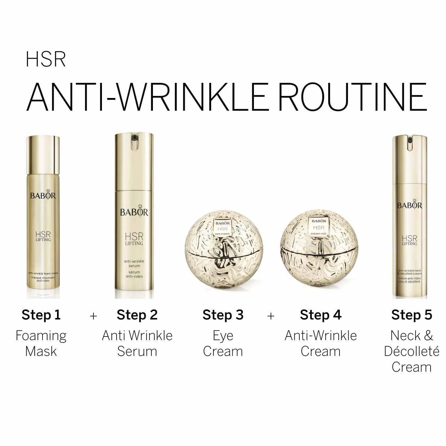 BABOR HSR LIFTING Neck & Décolleté Cream, Anti-Aging Creme für Nacken und Dekolleté, Mit Sheabutter und Panthenol, 1 x 50ml