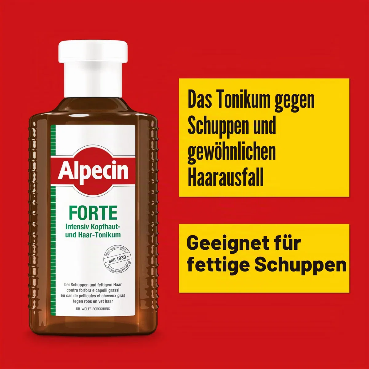Alpecin FORTE 2 x 200 ml - Das Tonikum gegen Schuppen und gewöhnlichen Haarausfall