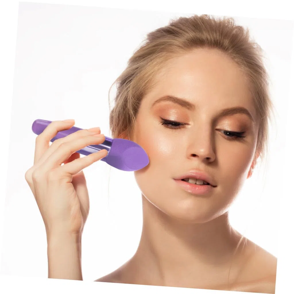 Make Up Schwämme Schminkzubehör 6 Stück aus Latex in Stiftform Tragbare und Praktische Schminkstifte mit Griff für Nass und Trocken Make Up für Gesicht