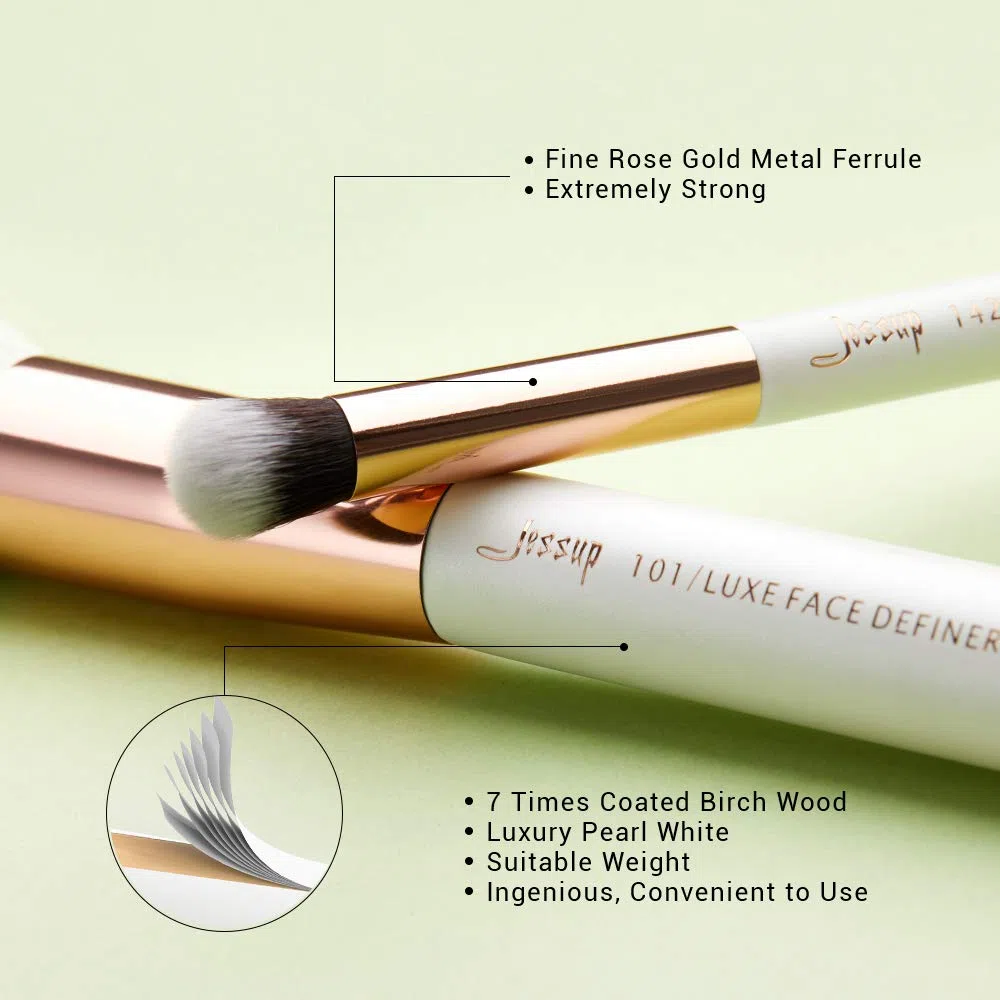 Jessup Make Up Pinsel Sets 15 Pcs Kosmetik Schmink Bürsten Lidschatten Puder Concealer Eyeliner