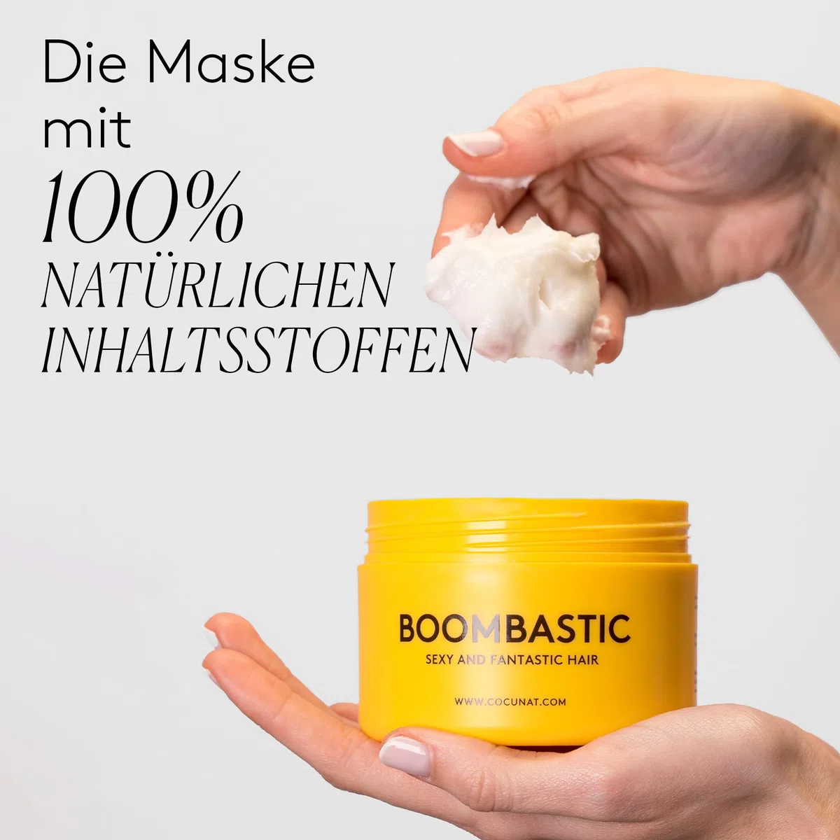 COCUNAT - Boombastic + Hair Serum - Pflegende Maske - Argan Serum - Für Trockenes, Strapaziertes Oder Geschädigtes Haar - Anti-Frizz - Silikonfrei - Lockenmethode - 200ml + 30ml | Ultra-pflegende Maske mit Laurico- und Linolsäure + Argan-Serum ohne Ausspü