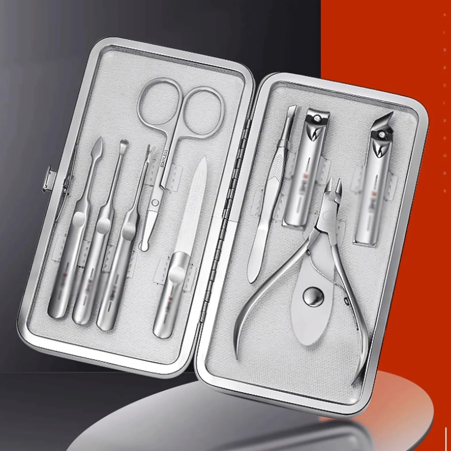 Nagelknipser-Set, 9-teiliges Haushalts-Set mit Nagelknipsern für Pediküre, Maniküre und Pediküre für Damen und Herren