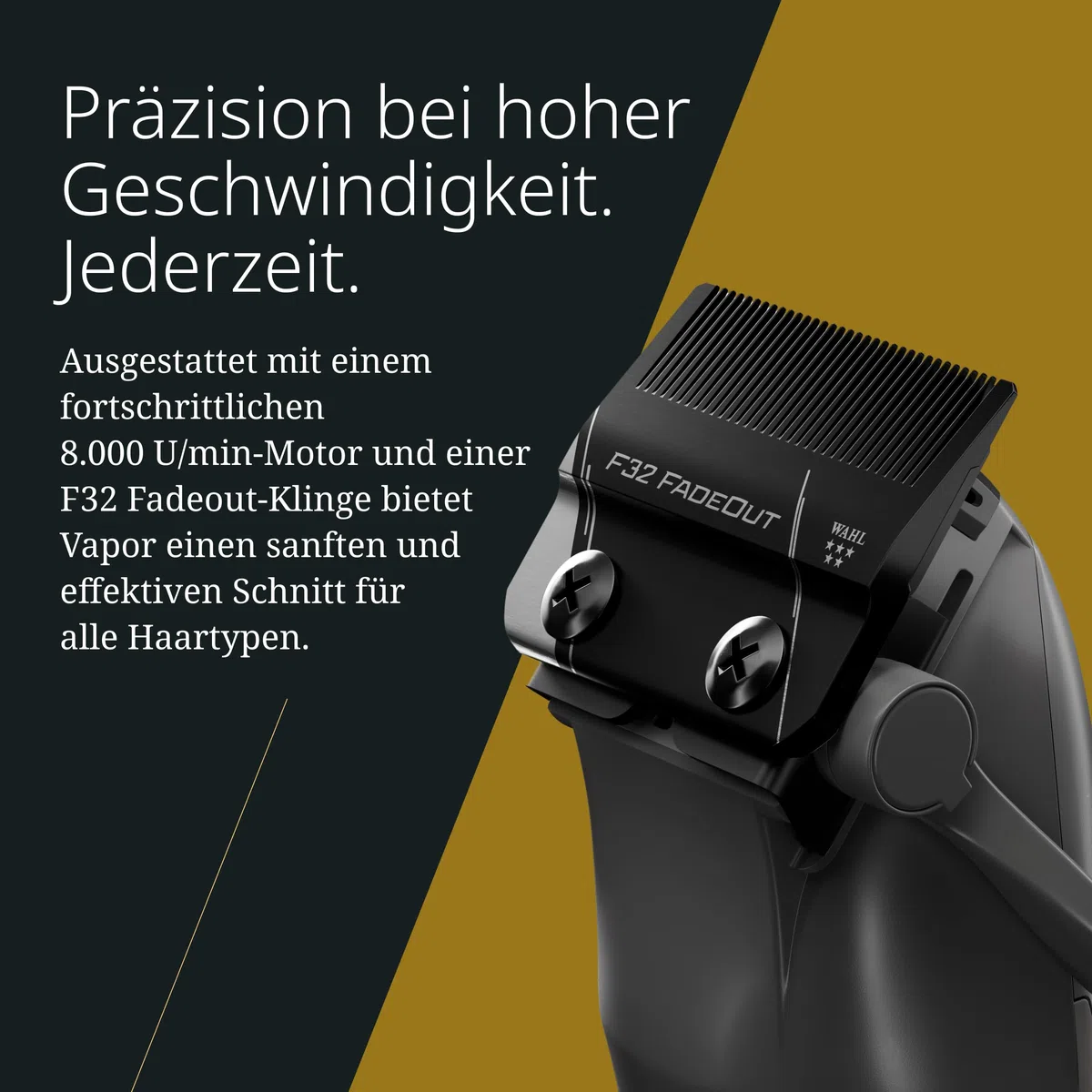 Wahl Vapor - Haarschneidemaschine - Professioneller Clipper - Hochleistungsmotor & Präzisionsklinge - Schwarz