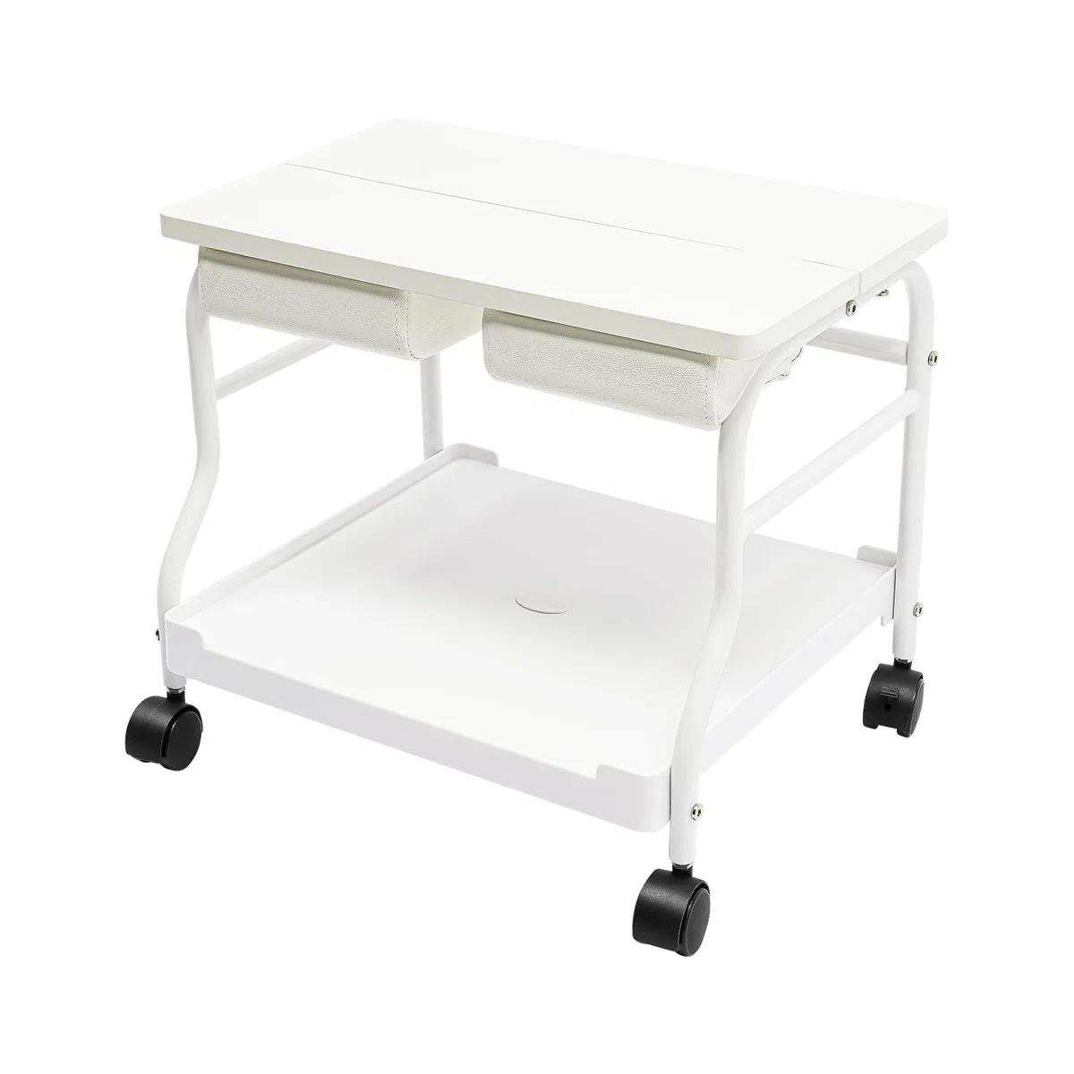 Fußbad Spa Tragbar Trolley, mit Zusammenklappbarer Tischplatte und Klein Lenkrollen, Fußstütze Pediküre Maniküre Funiture Massage Tisch Salon für Fußbäder, Fußmaniküre, Fußmassagen