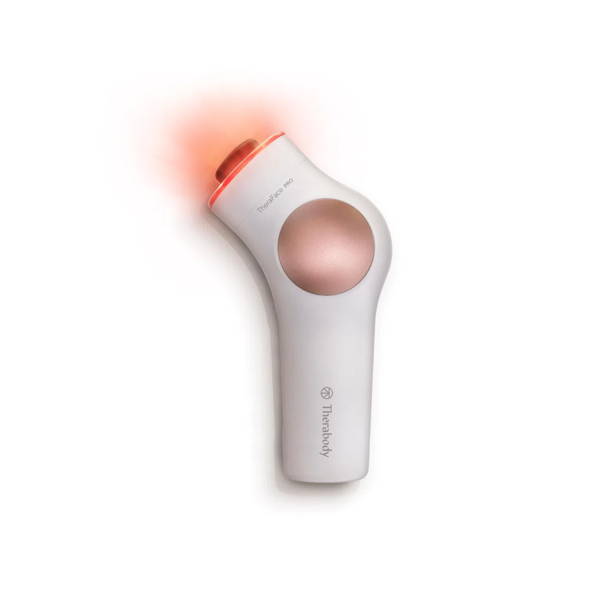TheraFace PRO | 6-IN-1 Gesichtspflege perkussive Therapiemassage - Mikrostrom - Blaue & Rote LED von Therabody (Weiß)