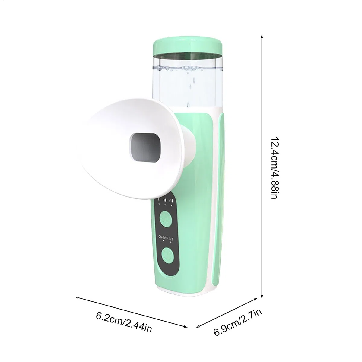 Nano Face Mist Sprühgerät - Dampftherapie für trockene Augen | 3 Temperaturen Augendampf für trockene Augen | Nano Luftbefeuchter für trockene Augen | Tragbares Gerät: