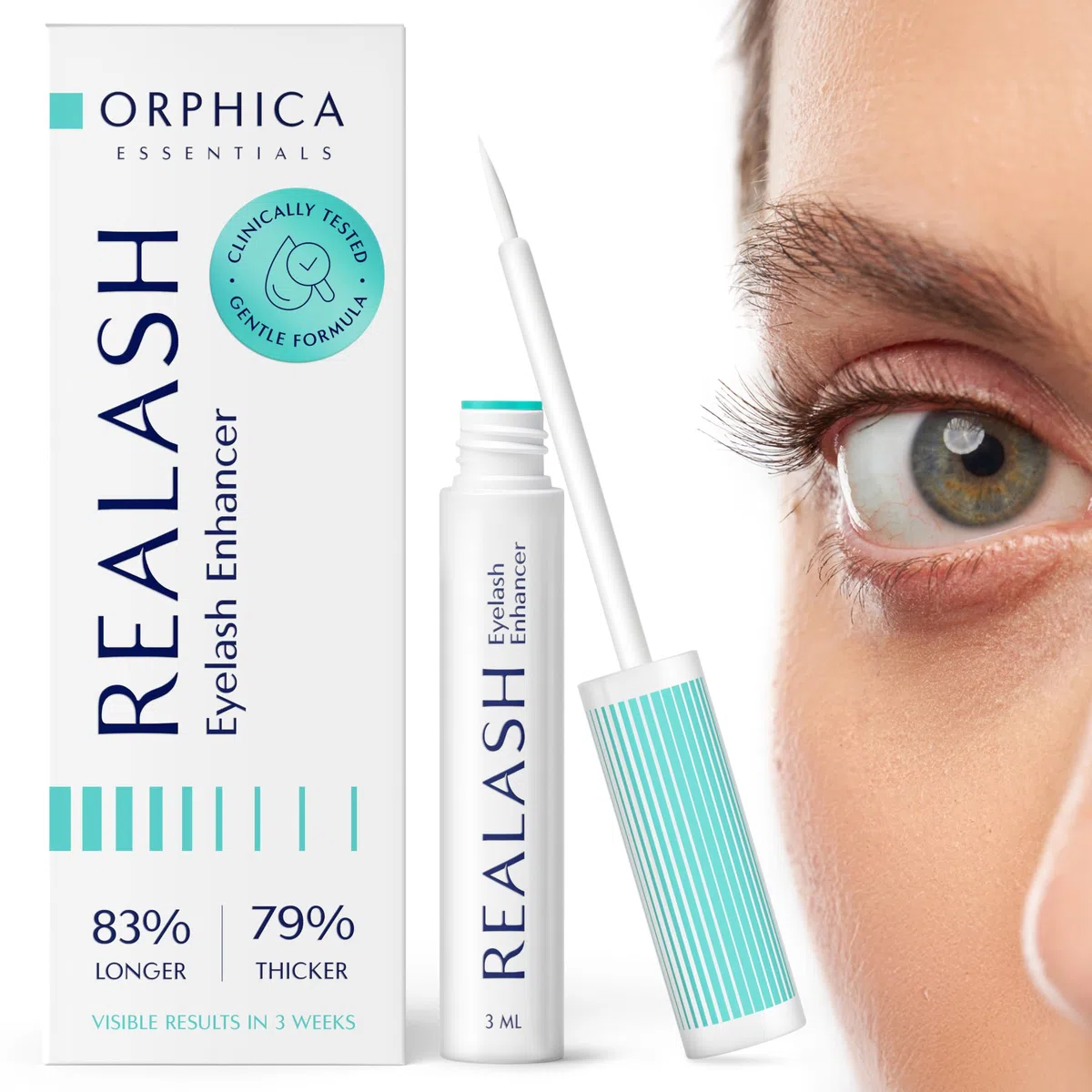 ORPHICA Realash Wimpernserum 3 ml - Wimpern Conditioner für Stärkung, Verdichtung und Verlängerung