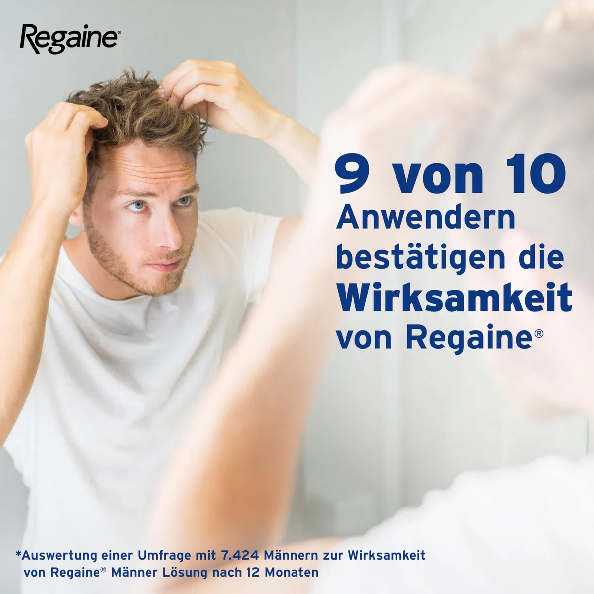 REGAINE Männer Lösung: Mit 50 mg/ml Minoxidil (5%) bei erblich bedingtem Haarausfall, 6-Monats-Vorrat, 6 x 60 ml