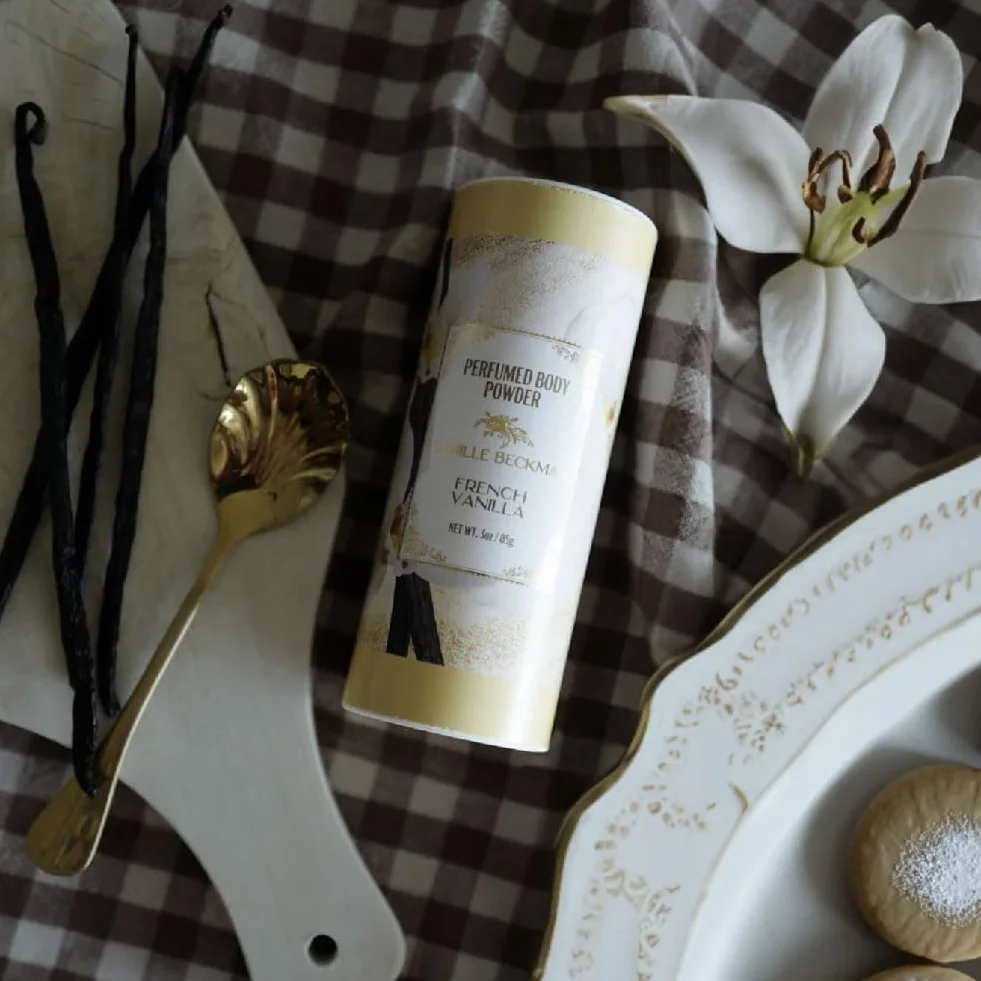 Camille Beckman Perfumed Body Powder, French Vanilla, 3 Ounce by Camille Beckman