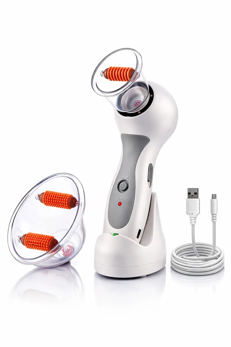 CELLUSTOP - PREMIUM Vakuum Massagegerät (Vakuumtherapie/Massage/Rotlichttherapie) - Professionelle Behandlung gegen Cellulite - Cellu Massager Körpermassage gegen Orangenhaut - Modell 2020