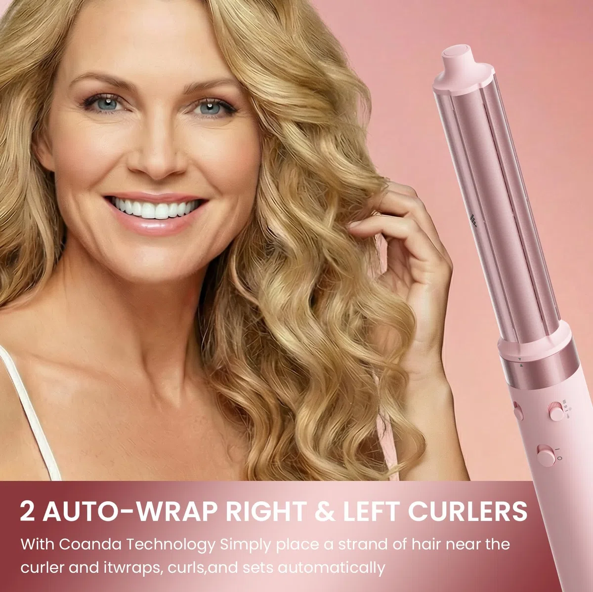 MESCOMB 5 in 1 Dual Voltage Hair Styler Ionen Föhn & Airstyler Set mit Aufsätzen, Schnelltrocknend,Lockenstab,Glätten, Volumen, Ohne Hitzeschäden | 100–240V für weltweite Reisen mit Reisetasche