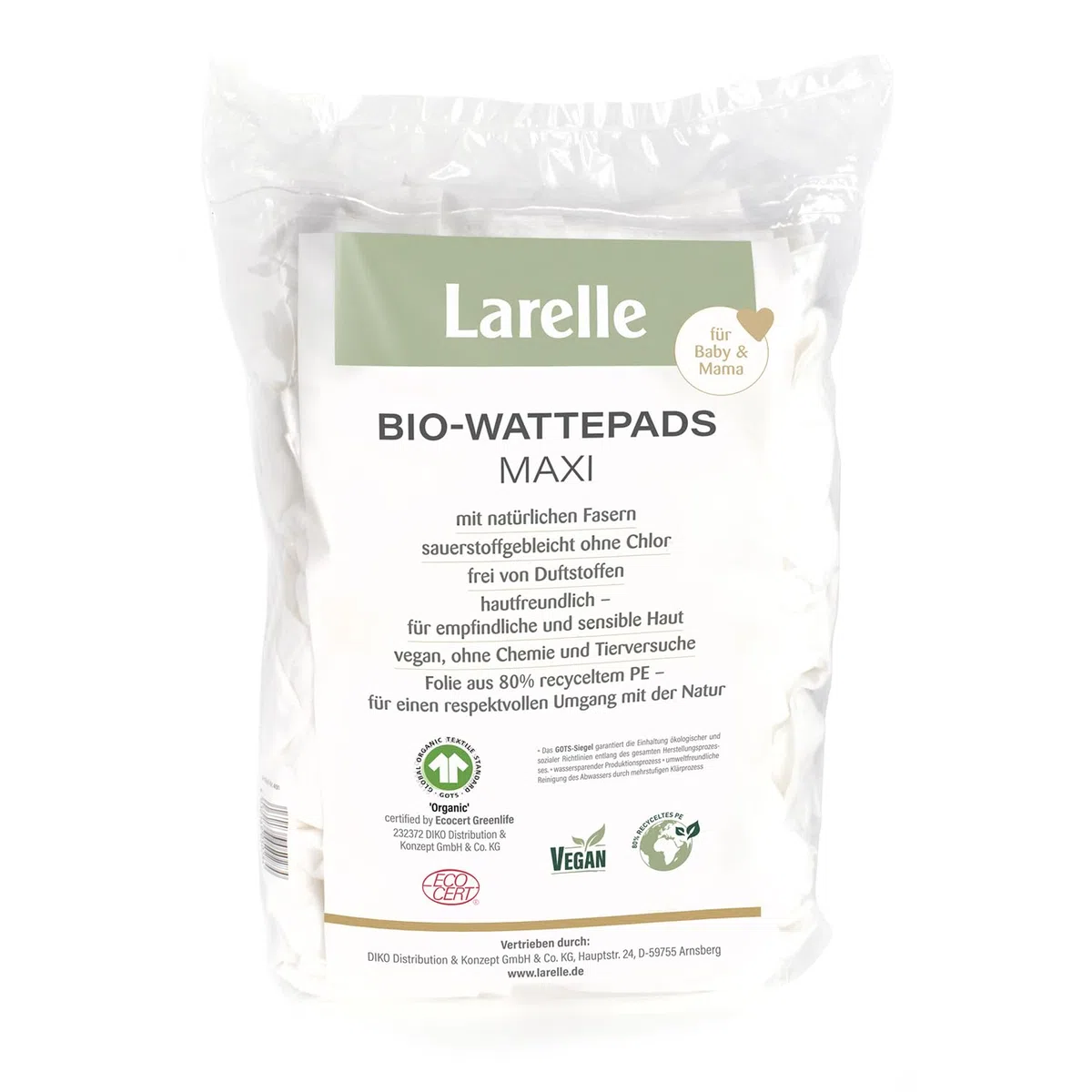 Bio-Wattepads Maxi 1080 Stück für Mama & Baby