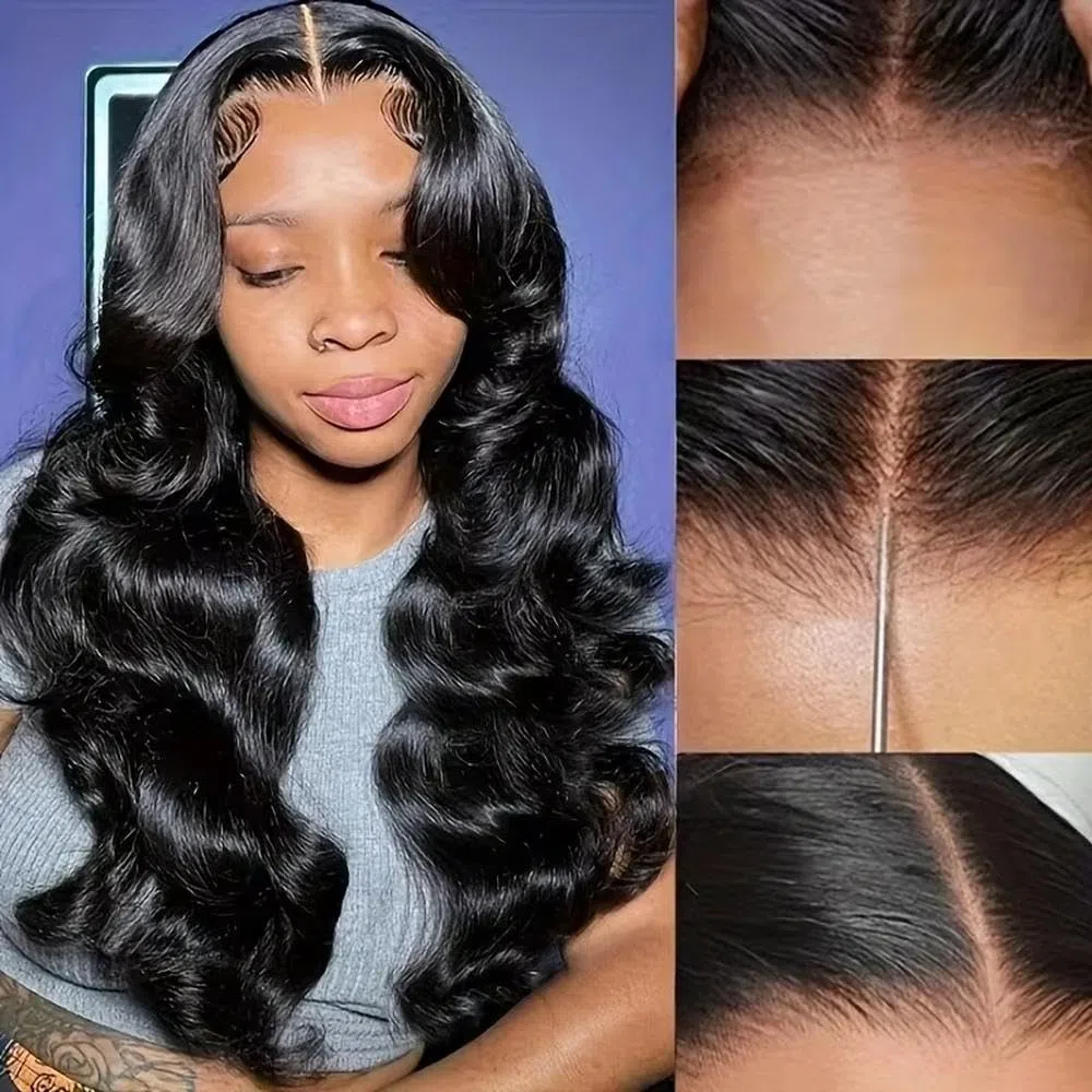 Haarpflege Körperwellenperücke Mit 220% Dichte Und Vorgezupftem Haaransatz Babyhaar Für Frauen | 30,5 cm