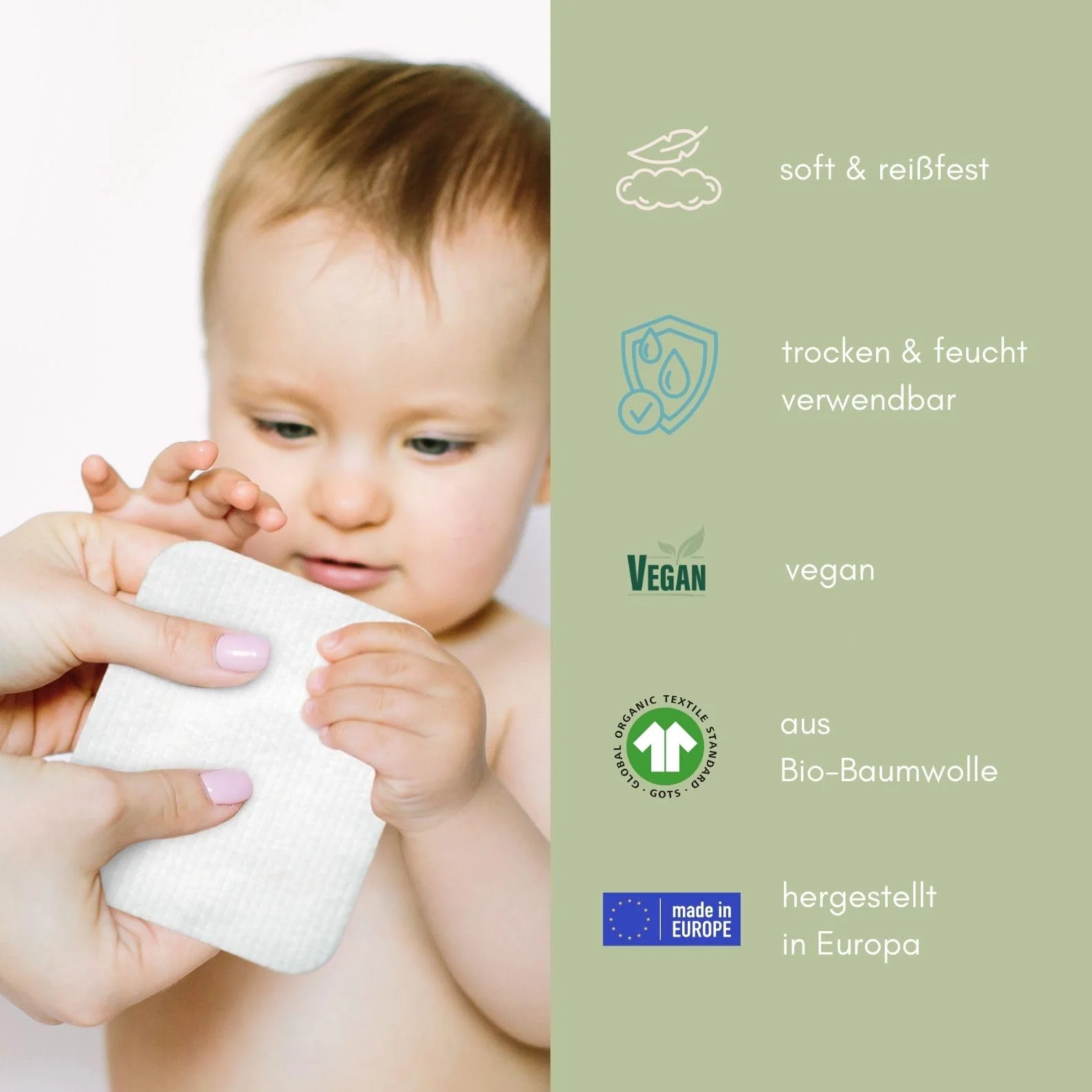 Bio-Wattepads Maxi 1080 Stück für Mama & Baby