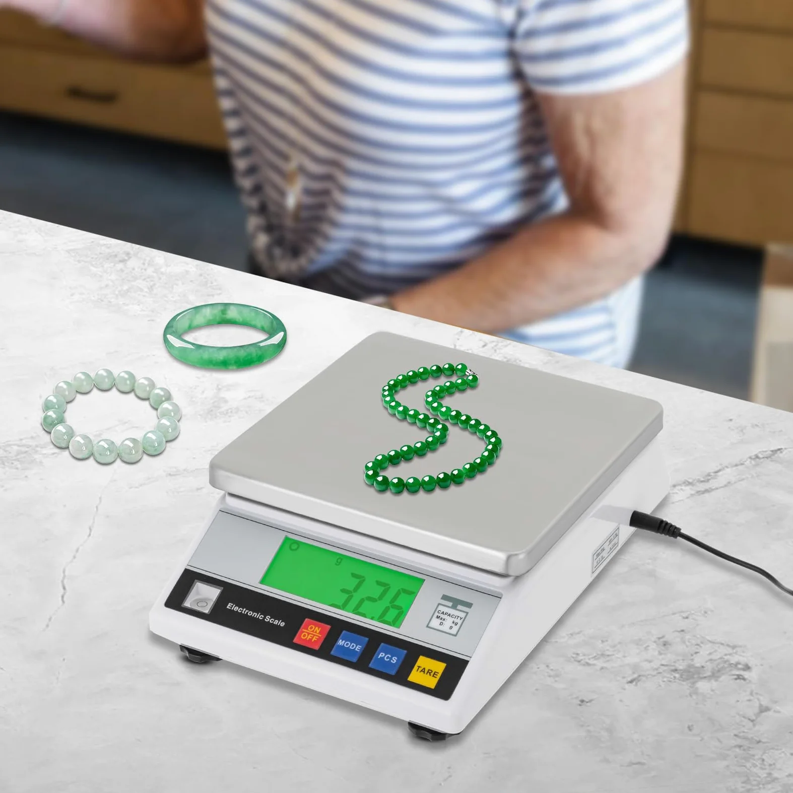 Präzisionswaage 6kg 0.1g Küchenwaage Digital Waage Küche Feinwaage Genau Küchenwage Kitchen Scale Elektronische Laborwaage mit LCD Display Tara Zählfunktion für Labor Küche Lager