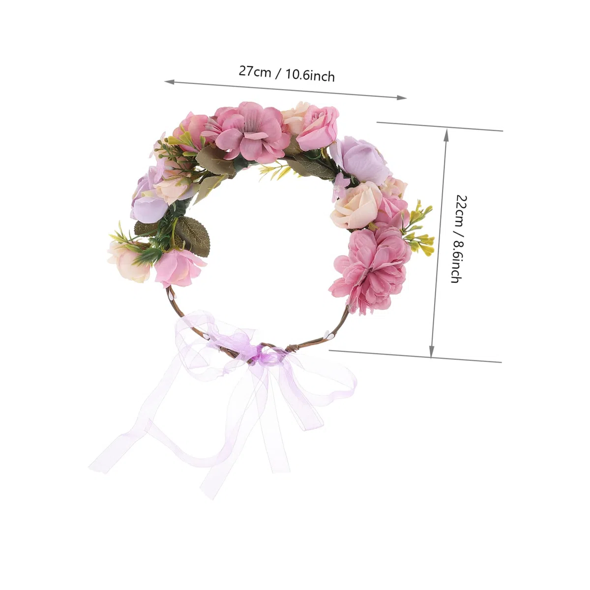 FRCOLOR 5 Stück Braut Stirnband Brautjungfern Haargummi Haarschmuck Für Die Braut Rosen Stirnband Verzierte Stirnbänder Für Frauen Kopfband Tiara Krone Für Mädchen Seidenstoff
