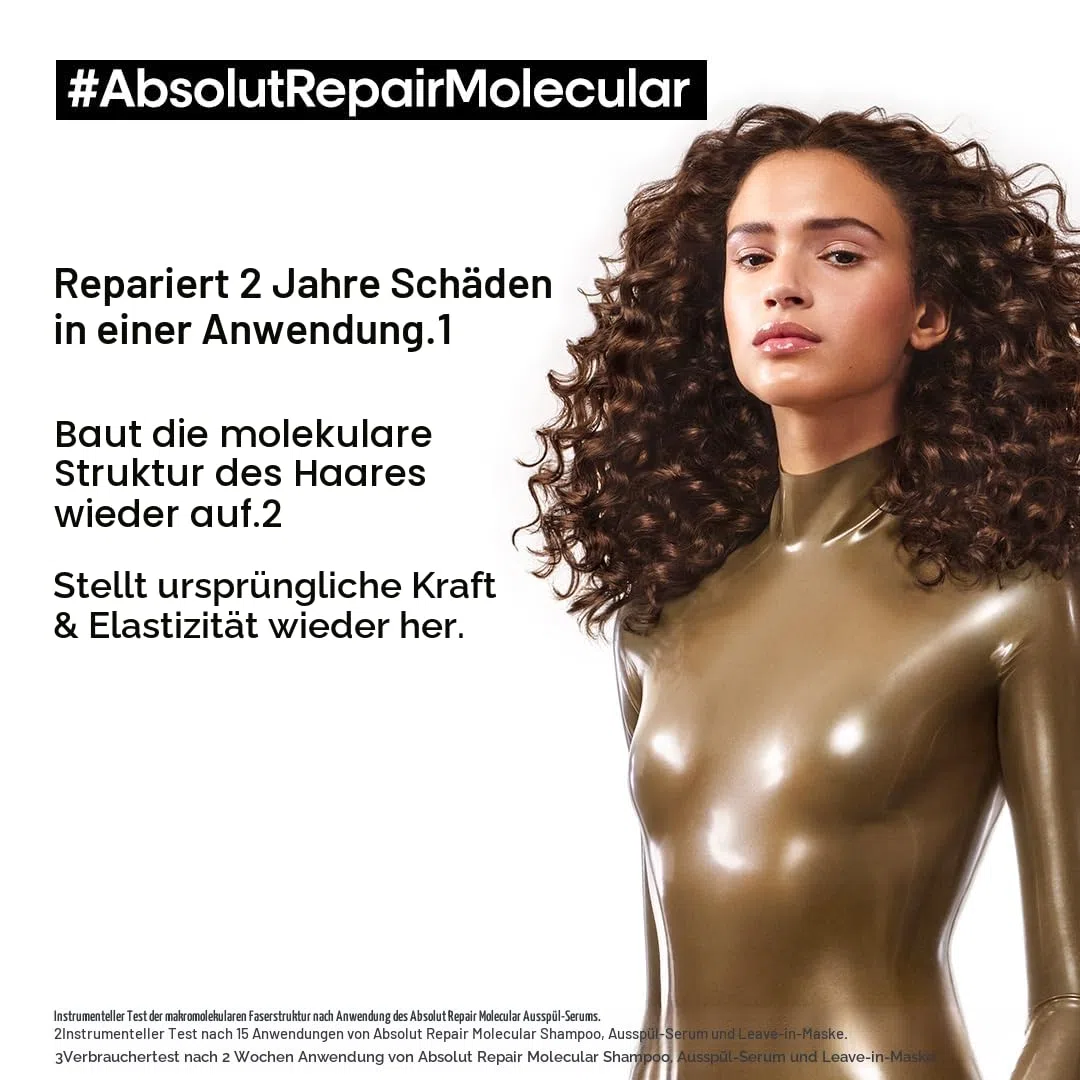 L'Oréal Professionnel, Absolut Repair Molecular Geschenkset, reparierende Routine, beschädigtes Haar, Duo Shampoo + Spülserum, limitierte Edition Expert Serie