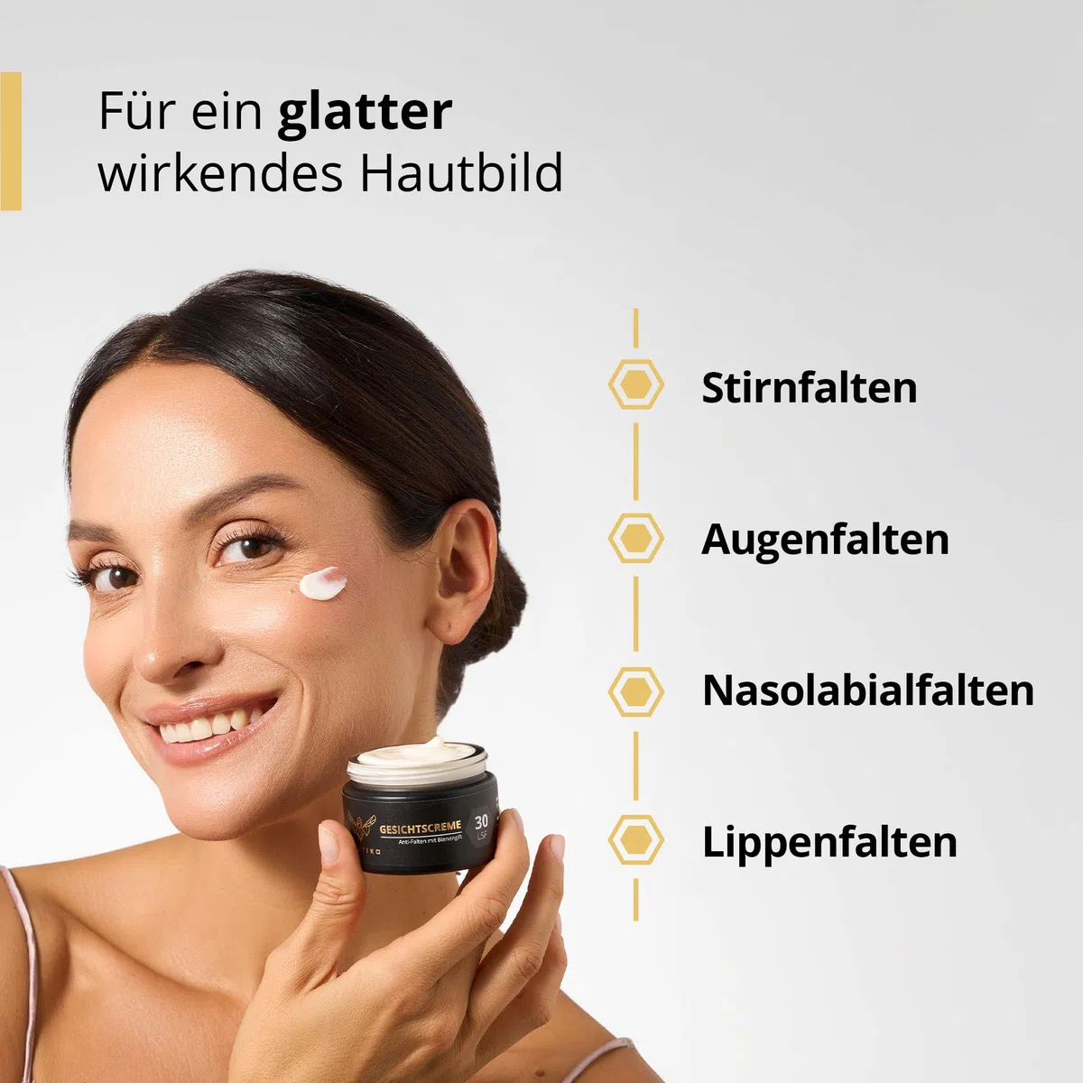 maorika - Gesichtscreme mit Bienengift, Hyaluron und Manuka - Antiaging mit LSF30 - Anti-Falten Skincare für ein straffes Hautbild - (3x 50ml Sparpaket)