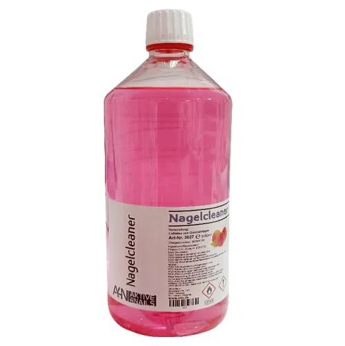 Cleaner mit Himbeerduft für Gel Nägel zum entfetten und reinigen bei der Nagel-Modellage (1000ml) Nail Cleaner Rot für Gelnägel 1 Liter