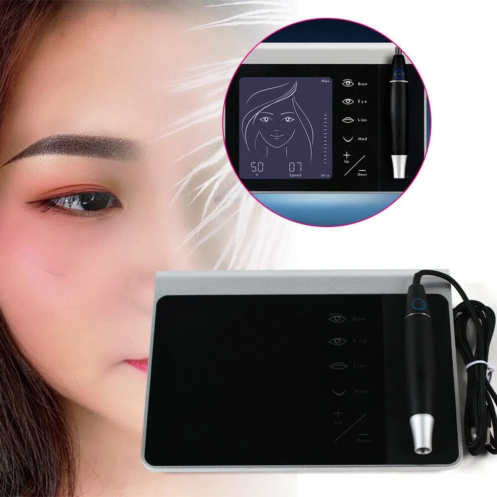 Tattoo Maschine, Profi Permanent Make up Maschine Tätowiermaschine Multifunktionale Tattoo Pen Maschine Kit Lippenaugenbraue Microblading Schönheitsgerät