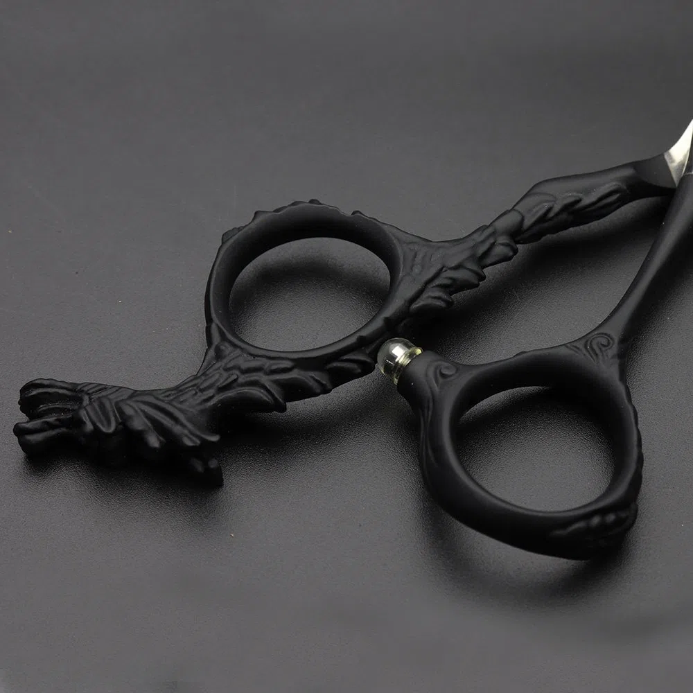 6 Zoll Friseursalon Professionelle Haarschere dünne Schere (6 Zoll Flach-B) | Japanischer Stahl 440C,Verstellbar, dauerhaft scharf