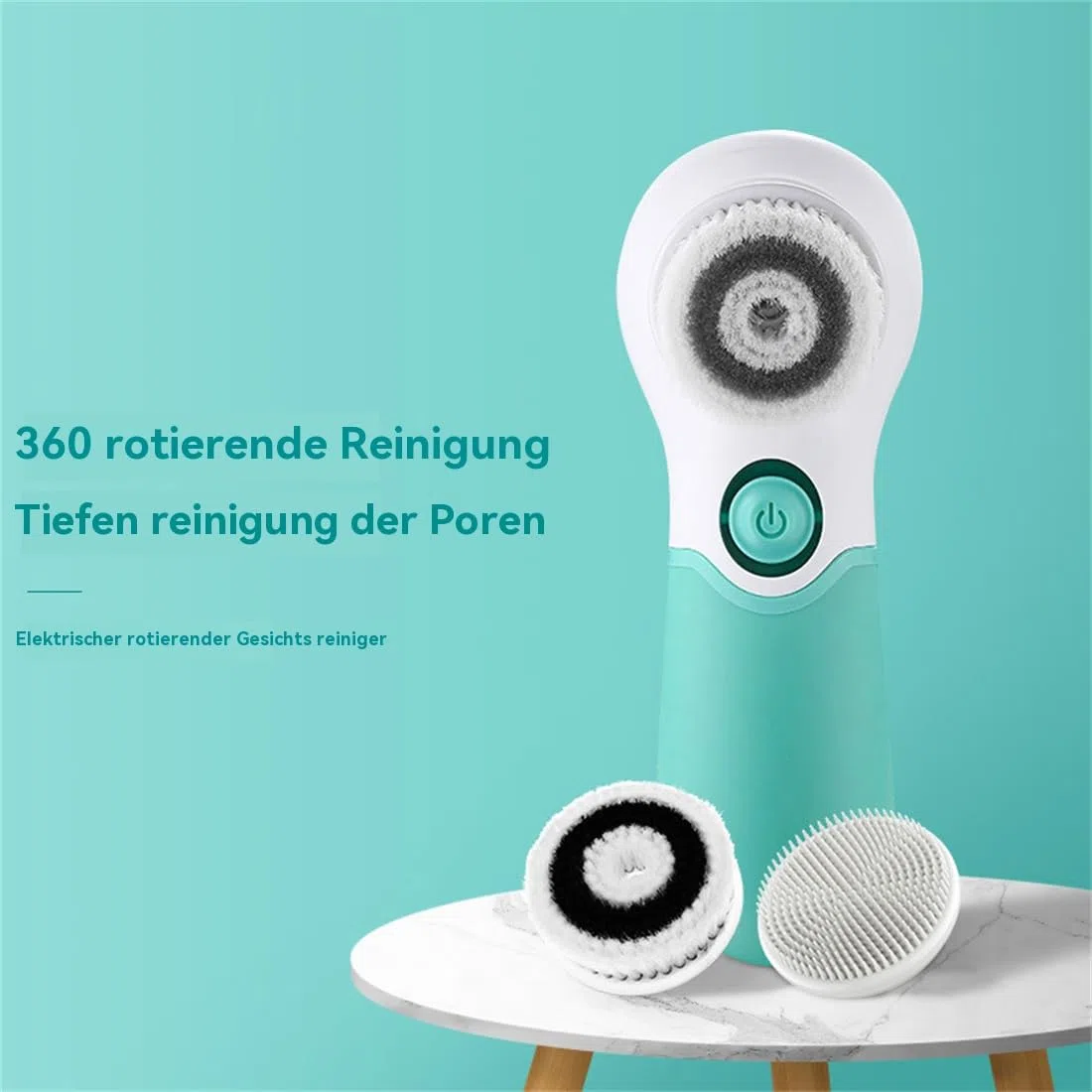 Elektrische Tiefenreinigungs-Gesichtsreinigungsbürste für alle Hauttypen, porentiefe Reinigung & Anti-Mitesser, 3 Geschwindigkeitsstufen, Reisegröße – zuhause & unterwegs für Frauen & Männer