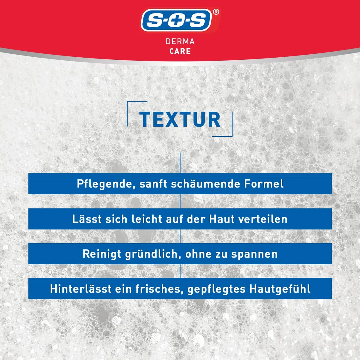 SOS Derma Care Anti-Pickel Waschcreme (6x 100 ml) – Klärende Gesichtsreinigung für unreine Haut – bei Pickeln & Hautunreinheiten – Ohne Farbstoffe, Silikone, Paraffine & PEG – Dermatologisch