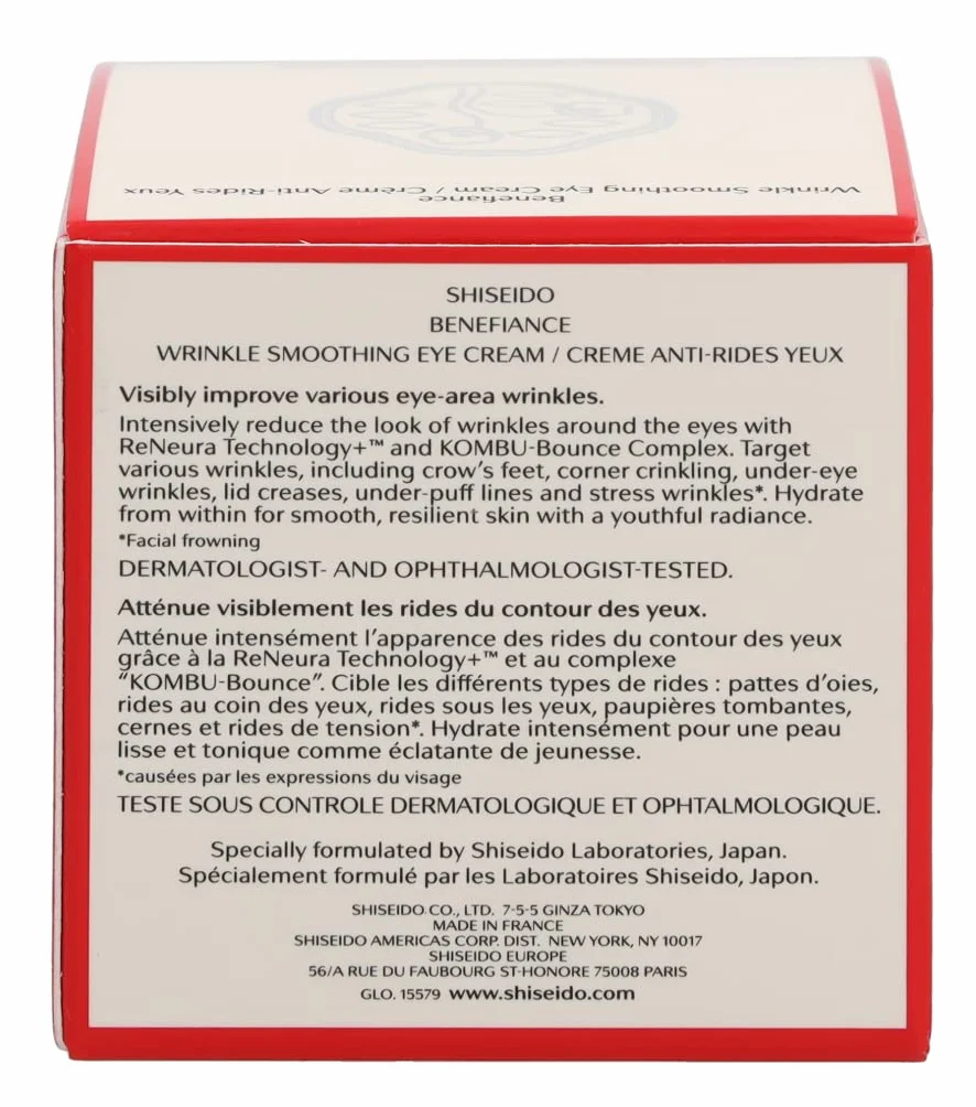 Shiseido Benefiance Wrinkle Smoothing Augencreme 15 ml