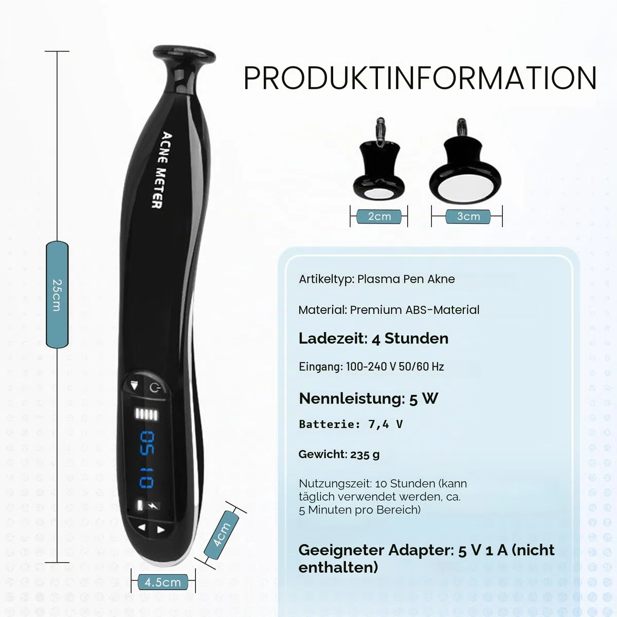 Plasma Pen Professional für Aknebehandlung – Professionelles Hautpflegegerät zur Entfernung von Aknenarben, Porenverfeinerung & Gesichtslifting, Tragbares Beauty-Gerät mit USB-Ladefunktion