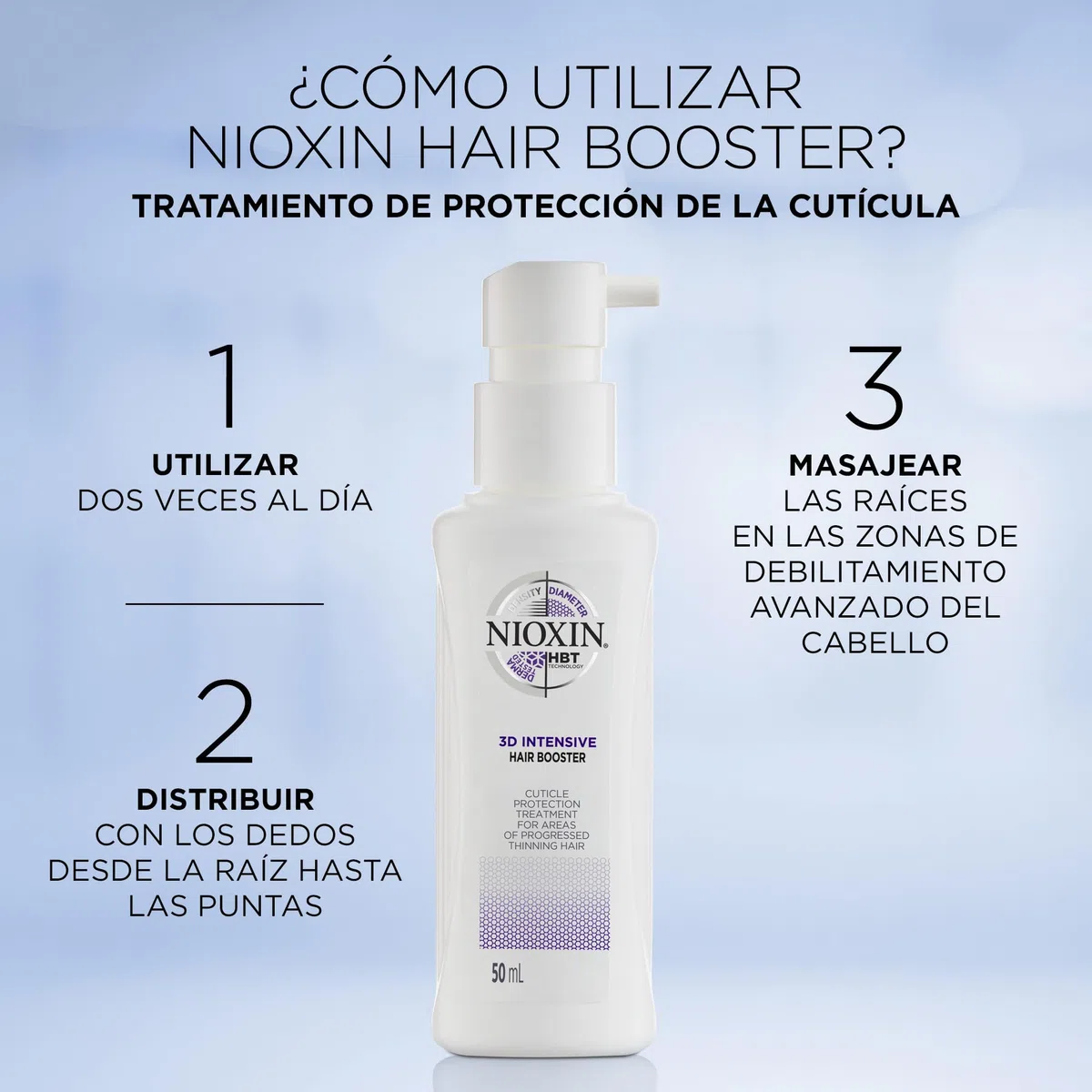 NIOXIN 3D Intensive Hair Booster (100 ml) – Leave-in Haarpflege mit KeraPro-Komplex und Vitamin C gegen fortgeschrittene Ausdünnung und Haarausfall – Kopfhaut Serum zum Haar-Durchmesser-Schutz