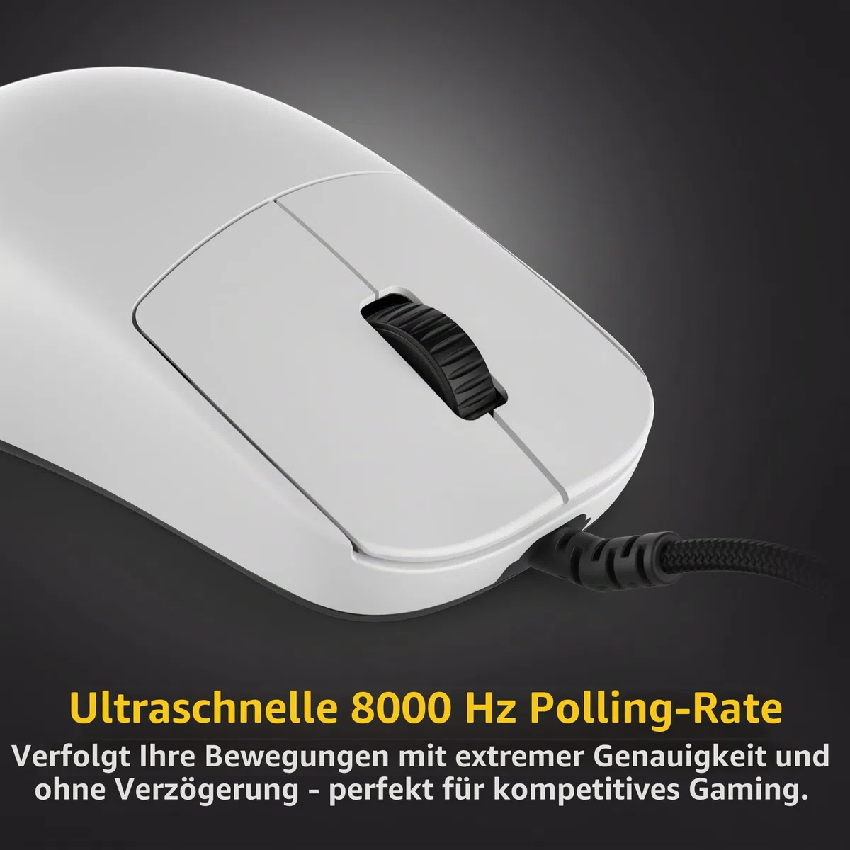 ENDGAME GEAR OP1 8k v2 Weiß – Esports Gaming Maus mit Kabel, 30K DPI optischem Sensor, 8000Hz Polling, austauschbaren Switches & Claw-Grip-Design | Leichte Esports Gaming-Maus, 30K DPI-Sensor, Hot-Swap-Schalter, Klauengriff, USB-FPS