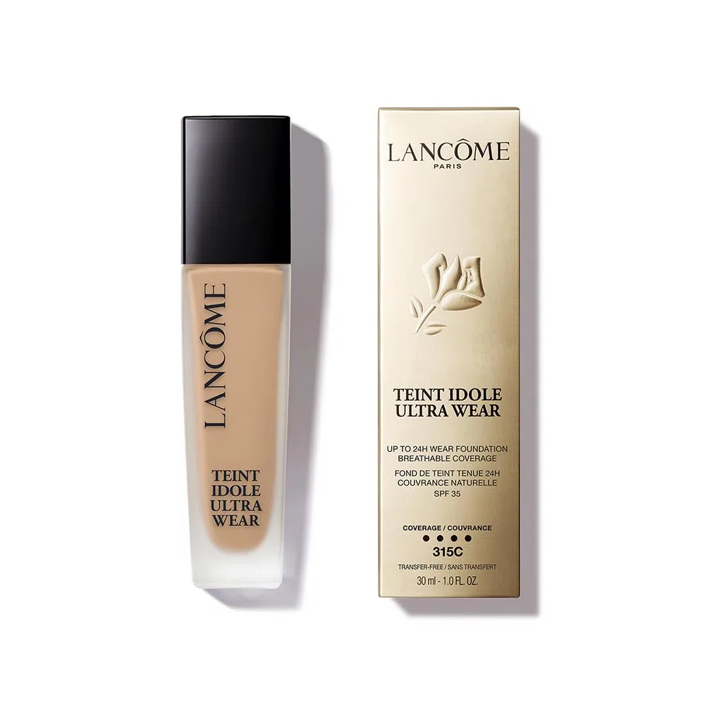 Lancôme Teint Idole Ultra Wear, feuchtigkeitsspendende Full Coverage-Foundation mit natürlich mattem Finish, bis zu 24 Stunden Halt, geeignet für alle Hauttypen