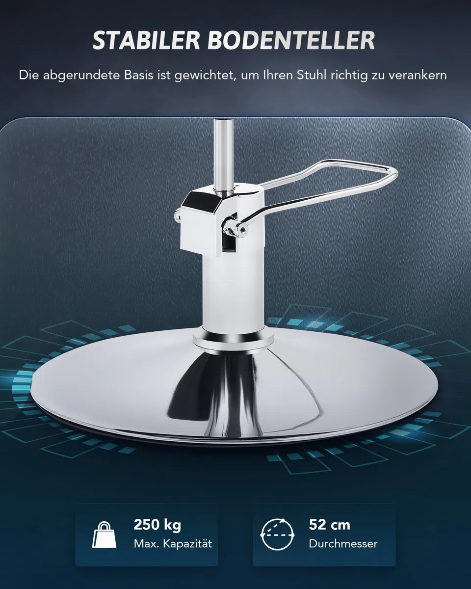 CO-Z Friseurstuhl 360° Drehbar 41-56 cm Höhenverstellbar Hydraulischer Barberstuhl 250kg Tragkraft