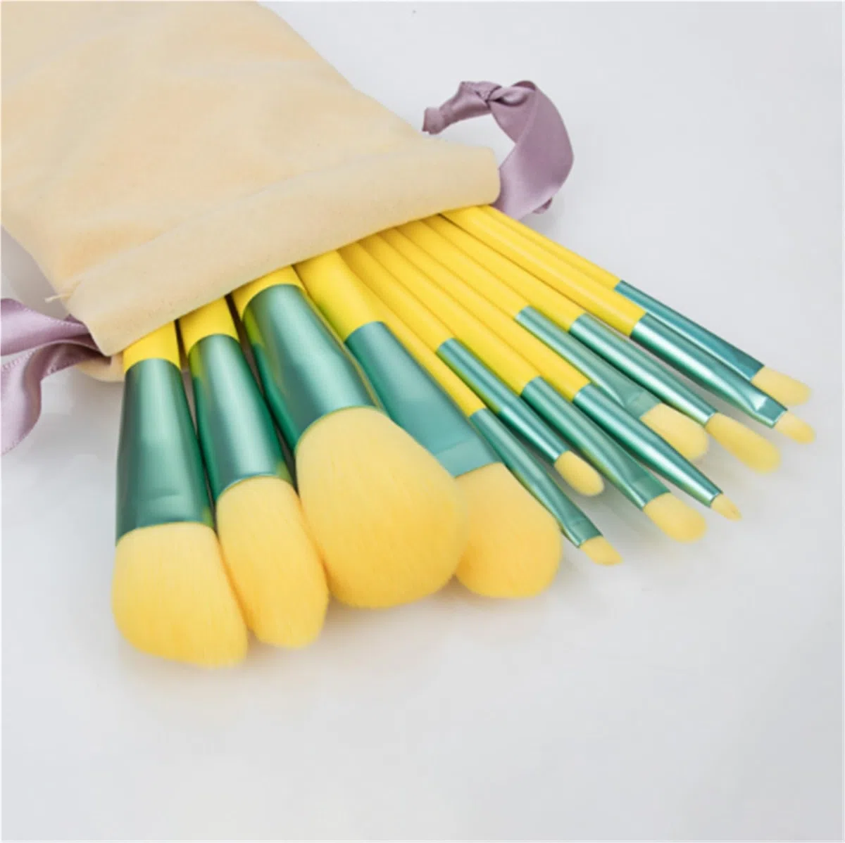 Pinsel Werkzeuge Make-up Pinsel Set 12 Stück For Kontur Rouge Concealer Lidschatten Gesichtsbemalung(Yellow-Brush Pack)