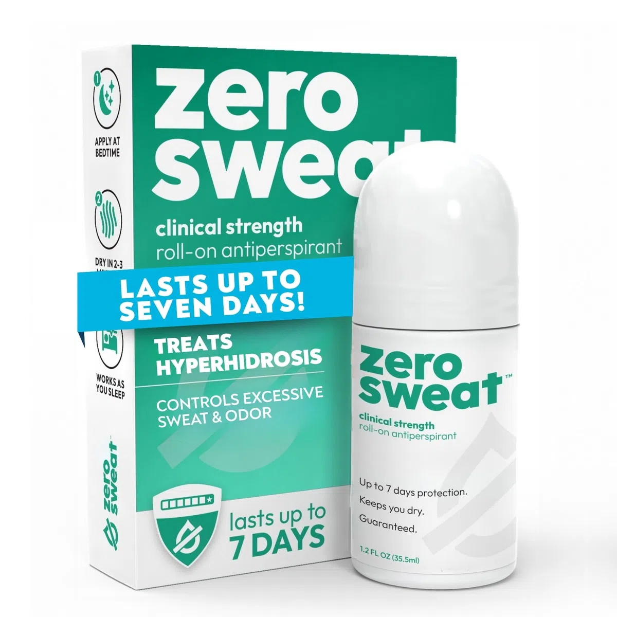 ZeroSweat - Das klinisch starke Deodorant und Antitranspirant zur Behandlung von Hyperhidrose, reduziert den Achselschweiß