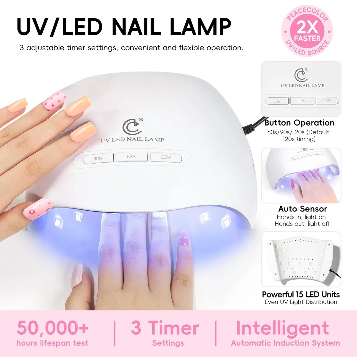 PEACECOLOR Gel Nägel Set mit Lampe, 22 Farben UV Nagellack Set mit Elektrische Nagelfräser für Gel Nagelset Starterset Base und Top Coat Nägel Selber Machen Nagelstudio Set