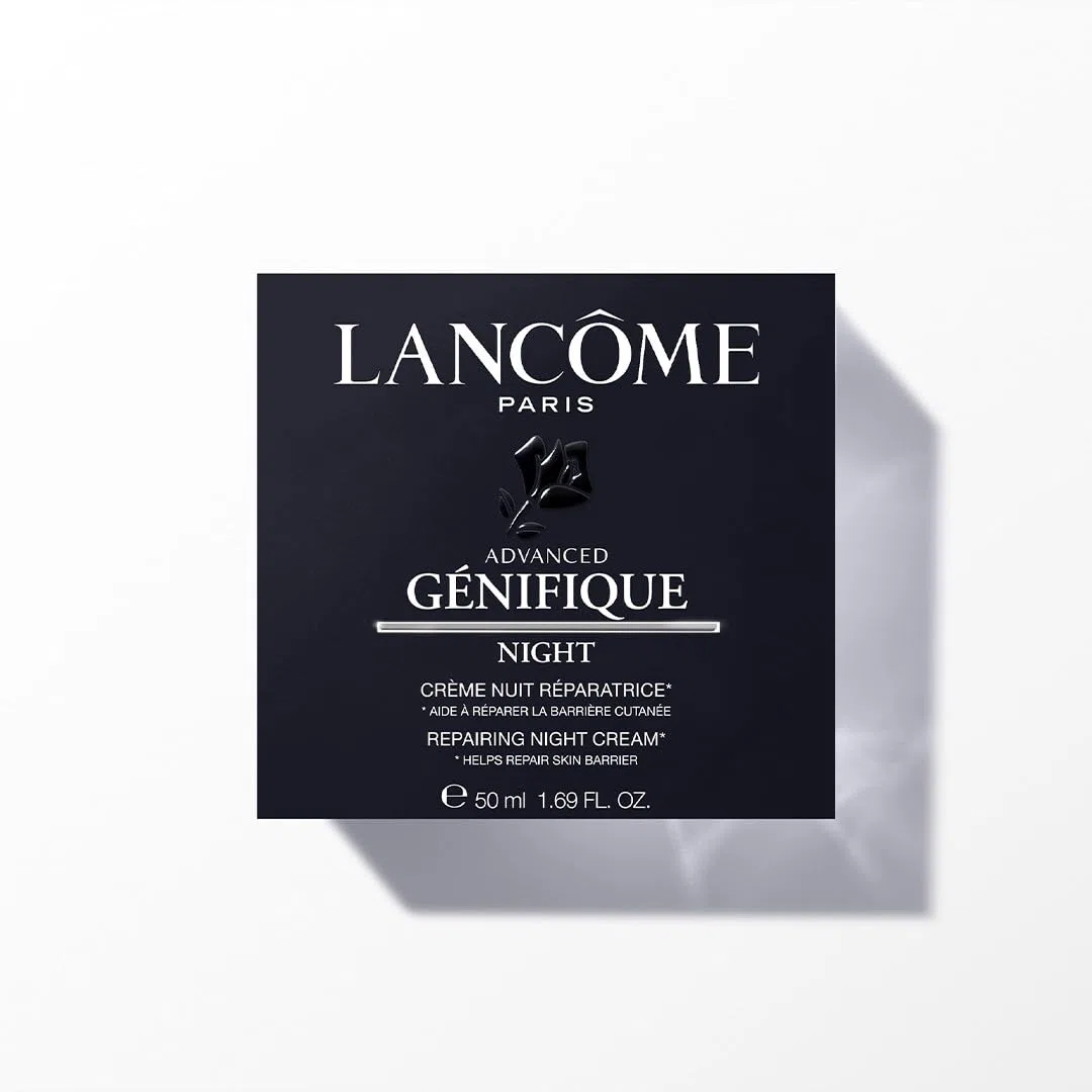 Lancôme Advanced Génifique Nuit Nachtcreme, intensive Regeneration der Hautschutzbarriere und tiefenwirksame Feuchtigkeitspflege über Nacht, für ein strahlend jugendliches Hautbild, 50ml