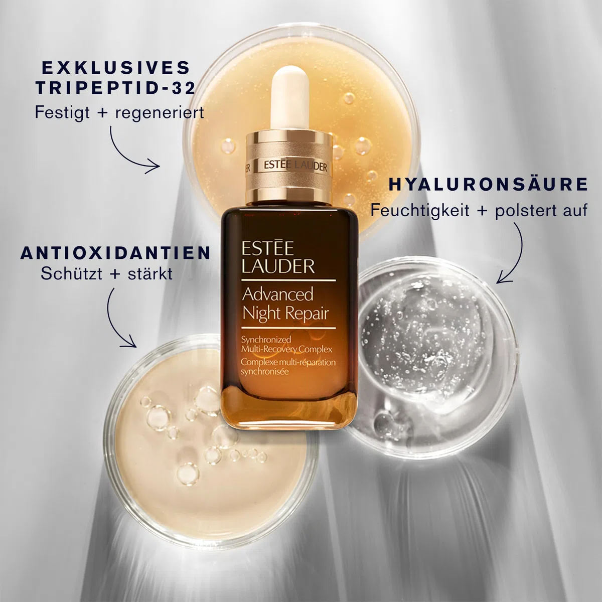 Estée Lauder Advanced Night Repair Synchronized Multi-Recovery Complex | Gesichtsserum mit Hyaluron & Peptiden | Für glattere, strahlendere & ebenmäßigere Haut | Für jeden Hauttyp, 50ml