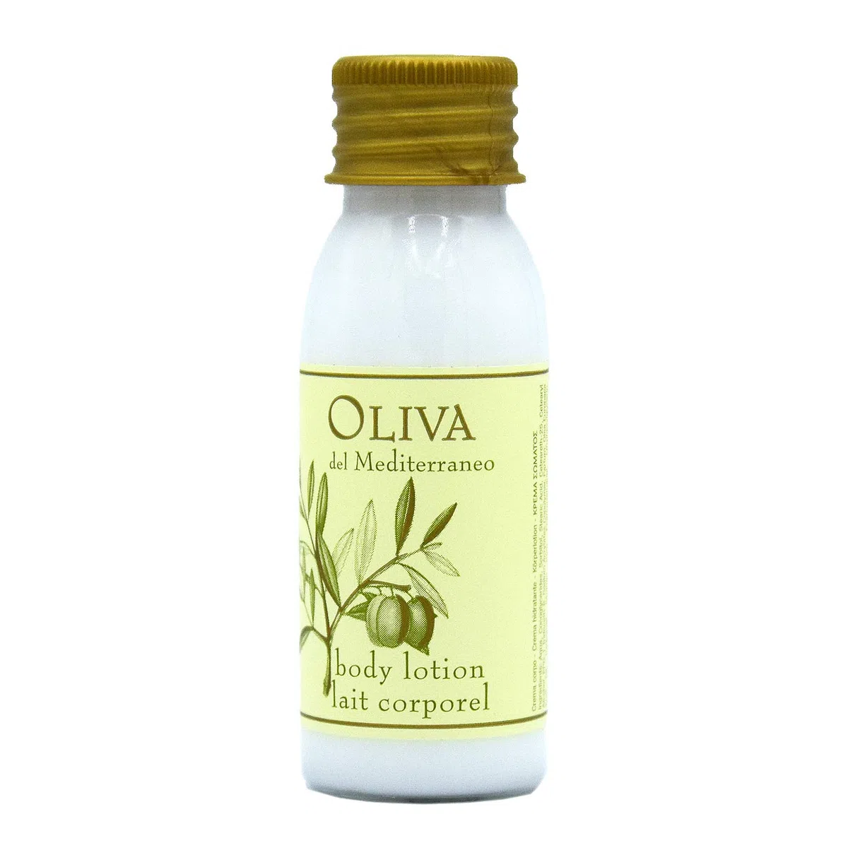 Awek.eu 100 Stück Hotel Bodylotion Körperlotion Flasche 30ml Oliva Serie mit Olivenöl