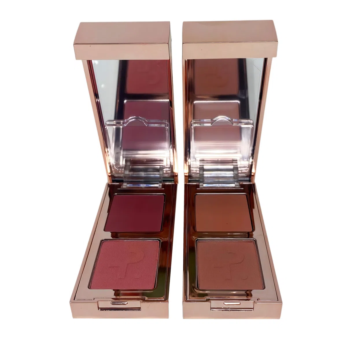 Patrick Ta Mini Must-Have Blush Duo Set Limited Edition | She Goes To The Gym & She's Seductive | Rouge in Creme + Puder | Leuchtendes Finish | lange Lebensdauer